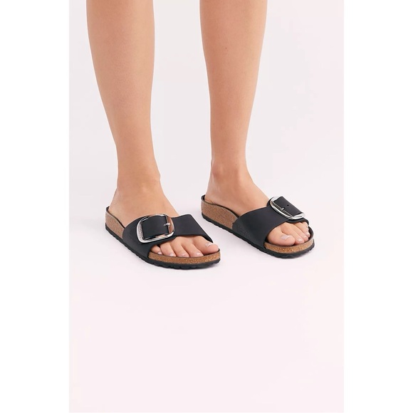 Birkenstock Shoes - NWOB Birkenstock Madrid Big Buckle Oiled Leather Sandals in Black